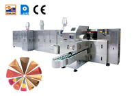 Komercyjna linia produkcyjna stożka cukru Maszyna do pieczenia wafli z walcowanym stożkiem cukru