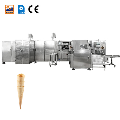 Wykorzystanie gazu 9-10 kg/godzinę Automatyczna linia produkcyjna Barquillo Cone z 55 talerzami do pieczenia