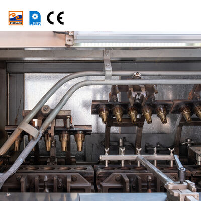 Automatyczna linia produkcyjna wafli stożkowych ze stali nierdzewnej z systemem sterowania PLC do produkcji wafli stożkowych