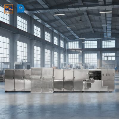 Linia produkcyjna płytek Monaka ze stali nierdzewnej zasilana gazem i wsparciem technicznym wideo zapewniające spójną produkcję