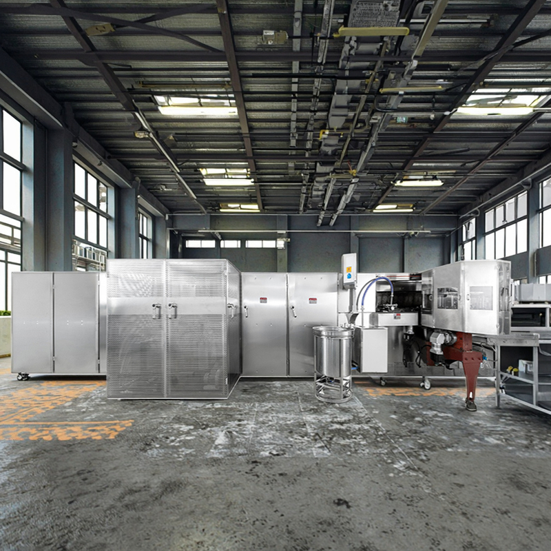 Automatyczna maszyna do gofrów z systemem sterowania PLC do koszy ze stali nierdzewnej na rynku o dużym popycie