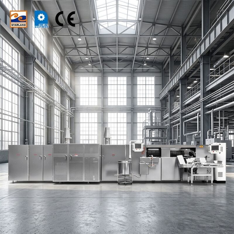 Automatyczna linia do produkcji bułek jajecznych wyposażona w automatyczną linię do produkcji bułek waflowych w celu zwiększenia wydajności produkcji
