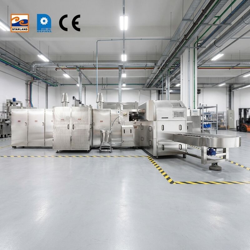 Automatyczna maszyna do produkcji wafli cukrowych zaprojektowana w celu usprawnienia procesów produkcji ciastek i zwiększenia efektywności operacyjnej