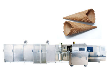 Wielowymiarowa maszyna do produkcji ciastek waflowych z lodami / linia walcowanych stożków cukru